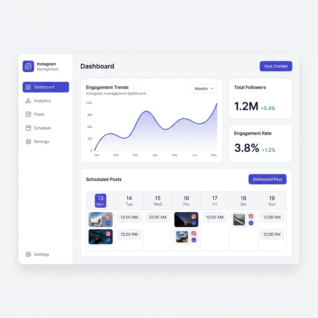 Instagram Scheduling and Analytics Dashboard